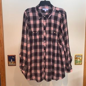 Very soft plaid button up